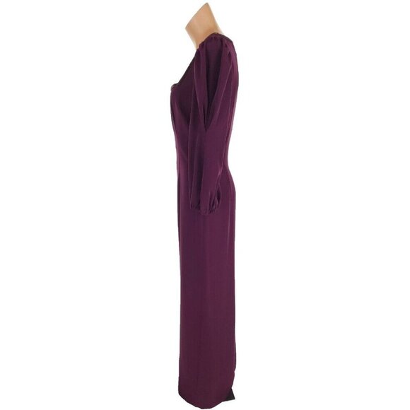 Sachin & Babi Ginny Crystal-trimmed Crepe Gown Size 4 Plum $695 - Picture 6 of 14